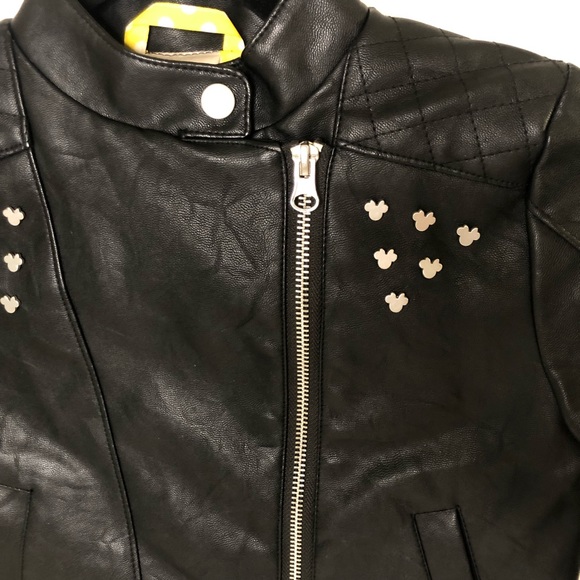 DISNEY Leather Jacket Faux leather w/ Minnie details - Picture 5 of 9